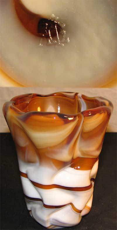 Imperial #43759 Caramel Slag Vase