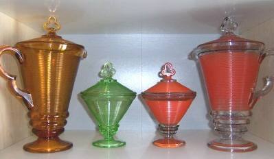 Indiana Old English Pitchers & Candy Jars