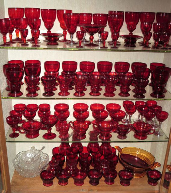 New Martinsville Ruby Moondrops Collection