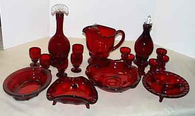 New Martinsville Red "Moondrops" or Georgian