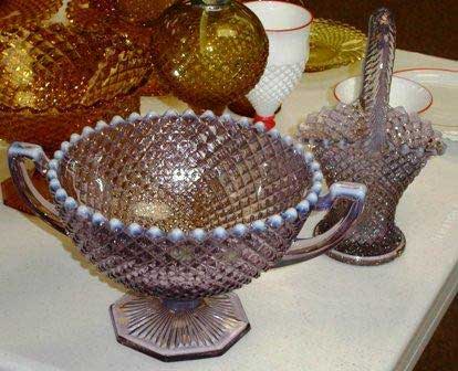 English Hobnail Lilac Opalescent