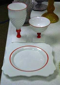 English Hobnail Milk Glass