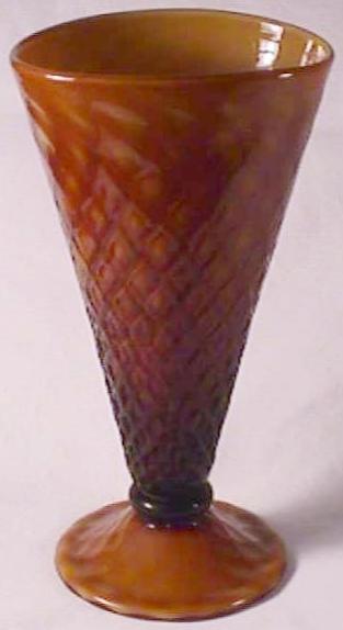 Vase, Footed Waffle Optic