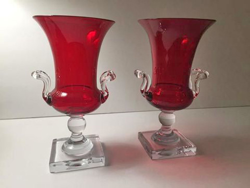 Pairpoint Bi-Color Vases