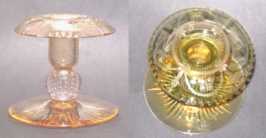 Pairpoint Candlestick w/ Engraved Swags