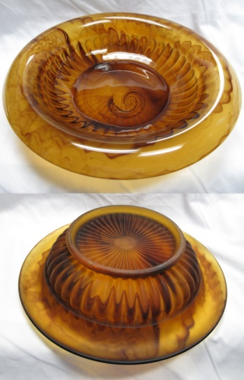 Davidson #1910D Amber Cloud Bowl