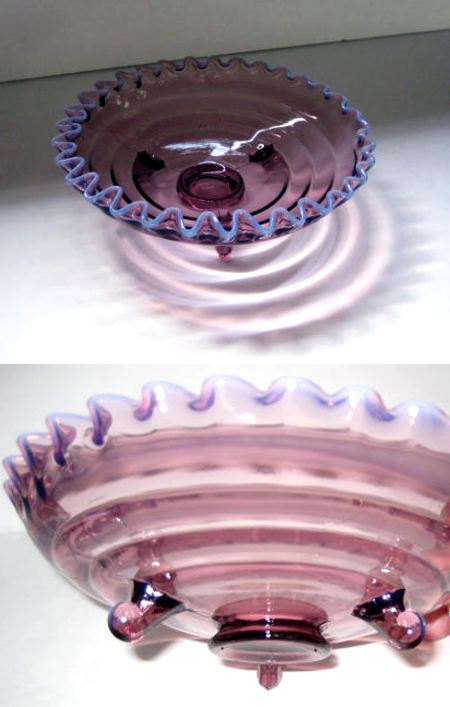 Fenton # 100 Wide Rib Bowl w/ Crest