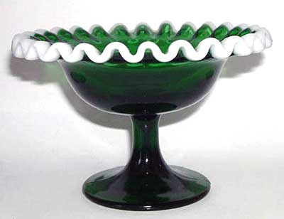 Fenton Emerald Snow Crest #7226 Sherbet