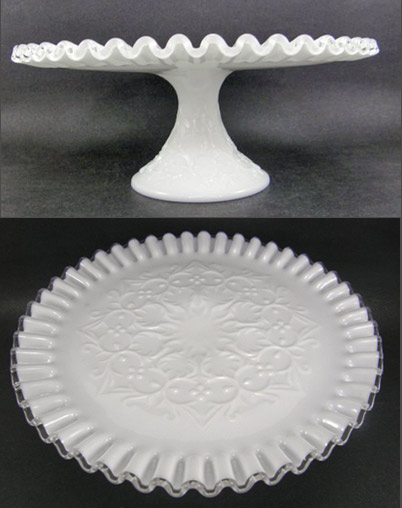 Fenton Silver Crest Spanish Lace Cake Plate