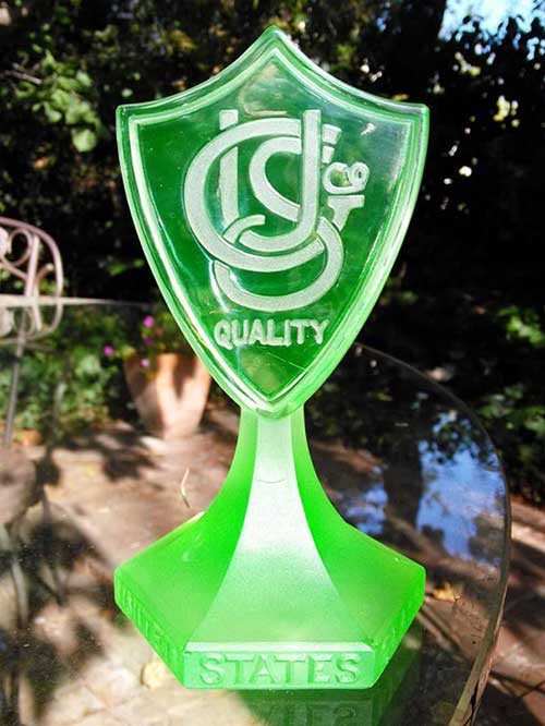 U.S. Glass Display Sign