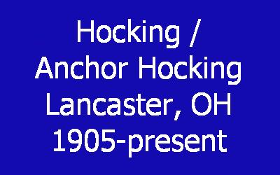 Hocking / Anchor Hocking Company History