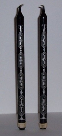 Unknown Ebony Glass Candles