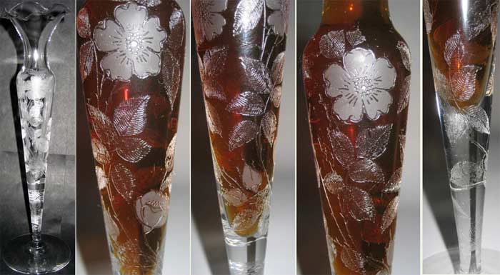 Unknown Rose Etch on Unknown Vase