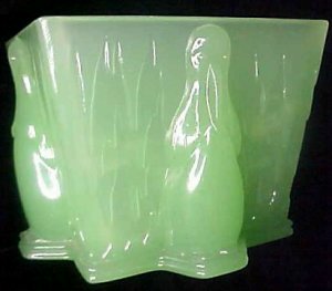 Unknown Jadite Penguin Powder Jar Bottom