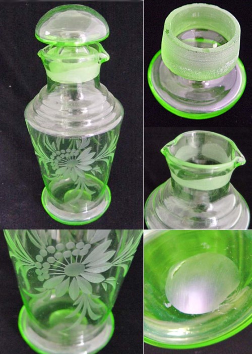 Unknown Decanter w/ Unknown Floral Cutting