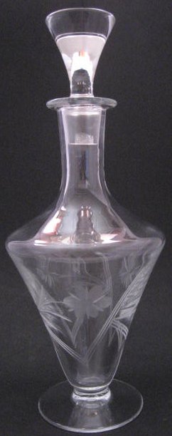 Unknown Decanter w/ Cut Flowers