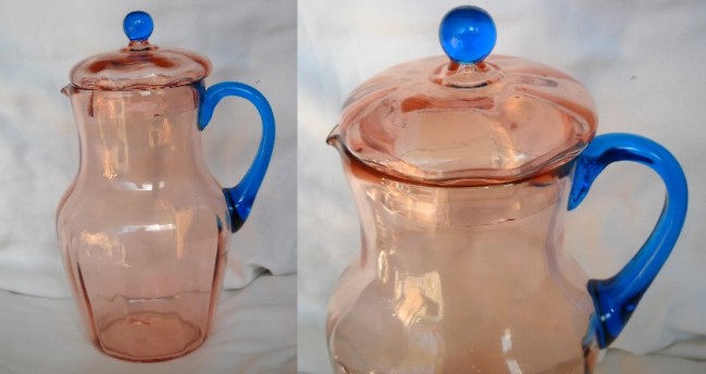 Unknown Bi-Color Pitcher w/ Cover