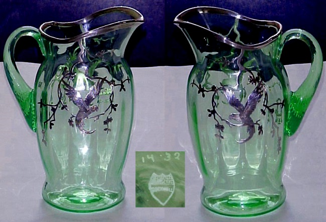 Unknown Pitcher w/ Silver Overlay Parrot