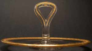 Unknown Gold Accented Small Loop Center Handle Server