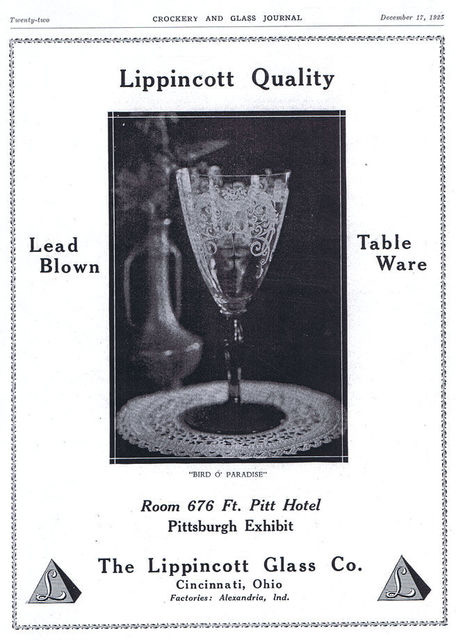 Lippincott Glass Advertisement