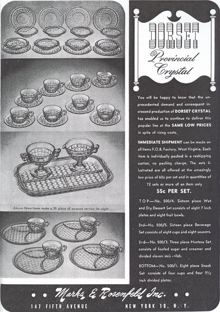 Dorset Provincial Crystal # 500 Advertisement
