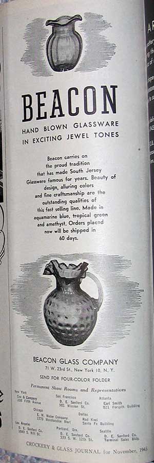 Beacon Glass Co. Ad