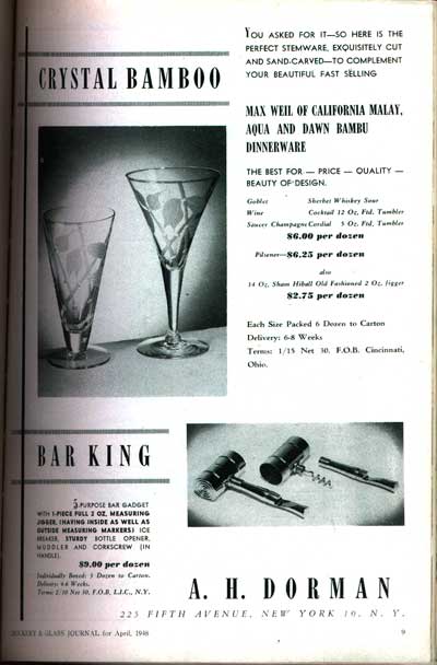 Bamboo (Bambu) Glass Advertisement