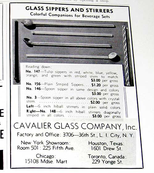 Cavalier Sippers & Stirrers Ad