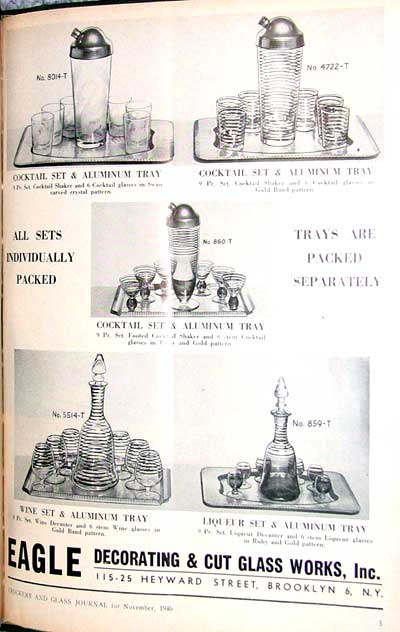 Eagle Decorating & Cut Glass Works Barware Ad