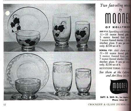 Mooney of Hollywood Ivy and Scroll Patterns