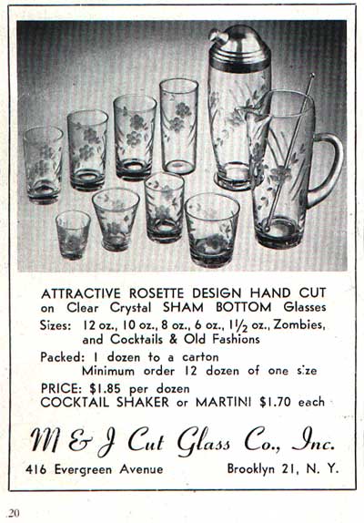 M & J Cut Glass Co., Inc. Rosette Cut