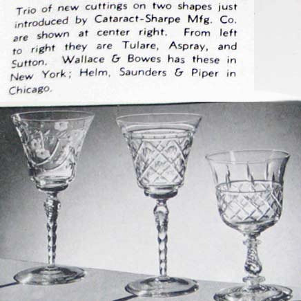 Cataract-Sharpe Manufacturing Co. Tulare, Asprey, Sutton Patterns
