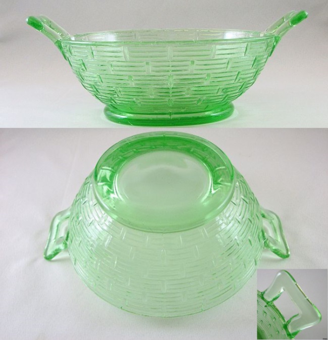 Unknown Basket-Patterned Bowl w/ Handles