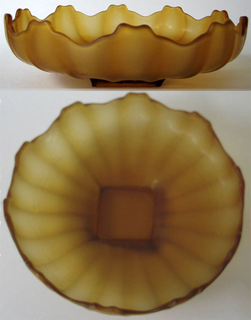Unknown European Amber Satin Bowl