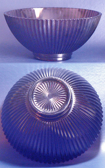 Unknown Amethyst Ribbed Bowl
