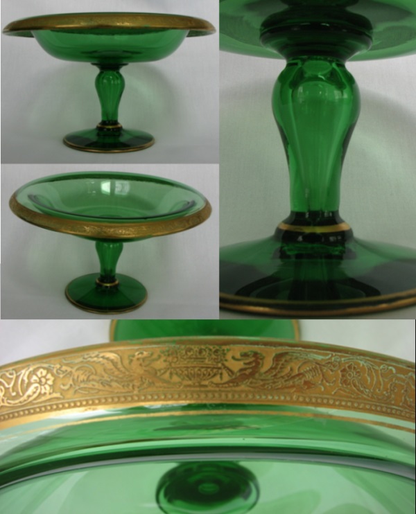 Unknown Compote w/ Maryland Glass Co. Dragon Etch