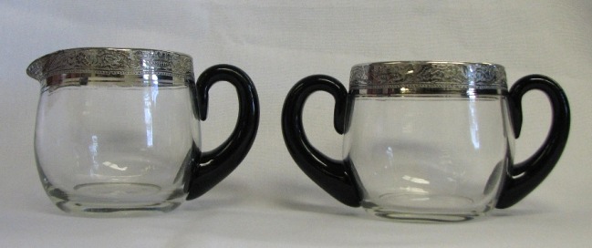 Unknown Cream & Sugar w/ Dragon Etch Border