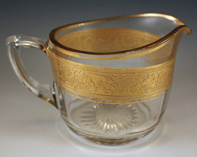Unknown Creamer w/ Unknown Gold Encrusted Etch
