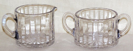 Unknown Panel Optic Sugar and Creamer