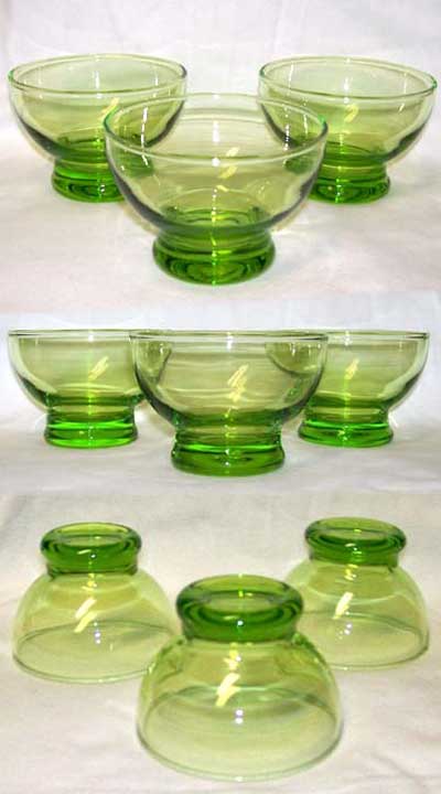 Unknown Green Custard Cups