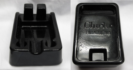 Unknown Black Glass Ashtray