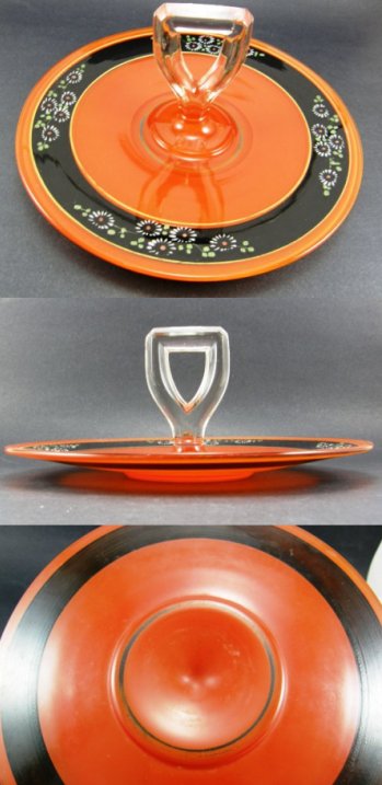 Lancaster #  88  Marguerite Center Handled Server w/ # 96 Decoration