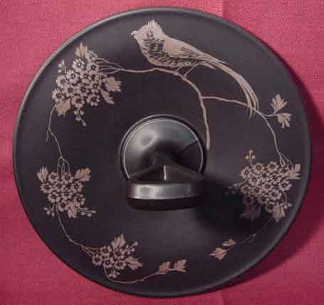 Tiffin #  179 Center Handle Server with Tropical Decoration