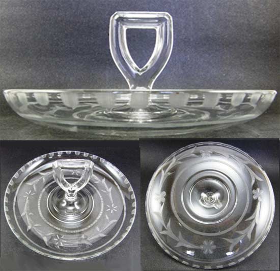 Westmoreland Center Handled Bowl with Unknown Cutting