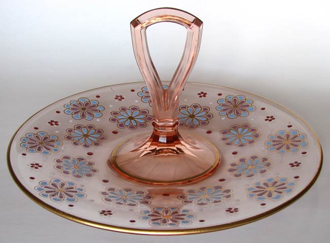 Westmoreland #1849 Center Handled Server w/ Unknown Decoration