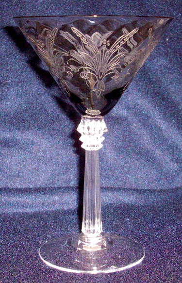 Fostoria #6017 Stem with #42 Nouveau Etch