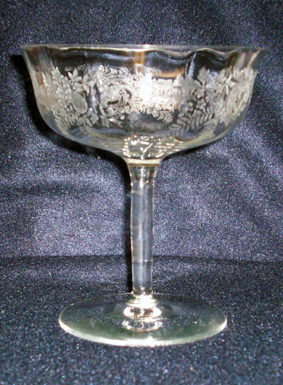 Fostoria # 858 Stem with Florid Etch
