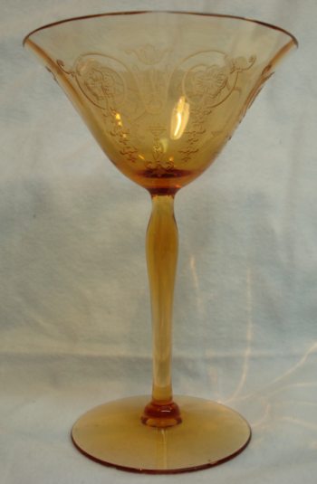Fostoria # 877 High Sherbet with #277 Vernon Etch