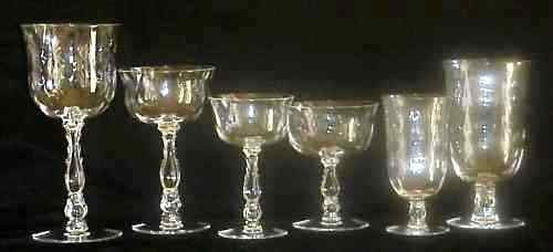 Fostoria #6024 Cellini Loop Optic Stemware