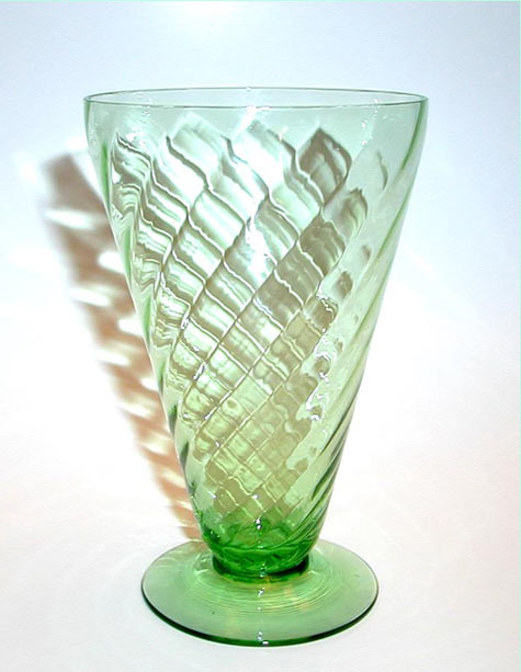 Fostoria #4095 Spiral Optic Footed Tumbler